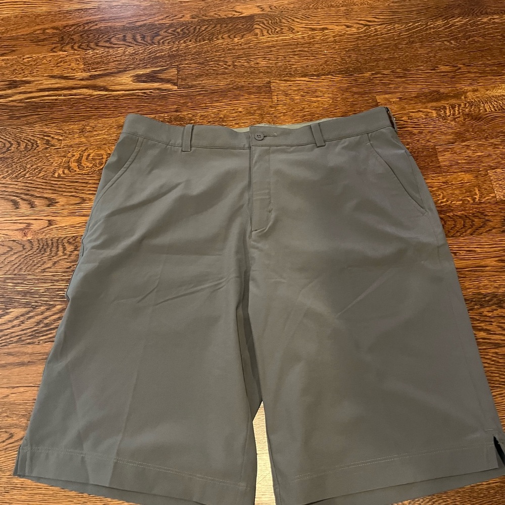 Nike Tan Flat Front Shorts Casual Style